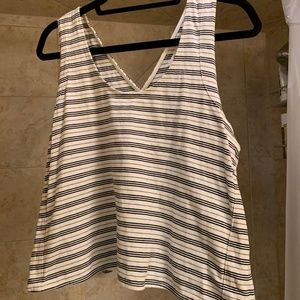 Madwell Striped Cross-Back Tank Top